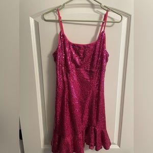 pink lulus hoco dress